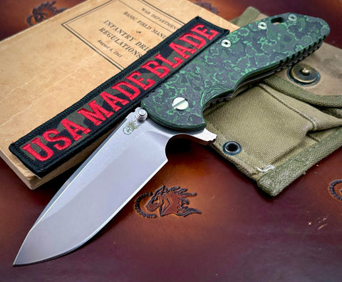Specialty Hinderer XM-24 Spearpoint Battle Bronze Ti Jungle Wear Fat Carbon Fiber with S45VN SW Blade Ti Hardware - USA MB