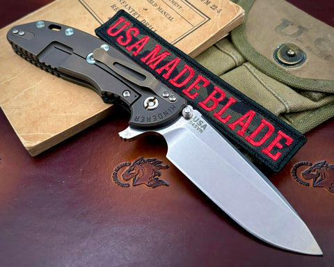 Specialty Hinderer XM-24 Spearpoint Battle Bronze Ti Jungle Wear Fat Carbon Fiber with S45VN SW Blade Ti Hardware - USA MB