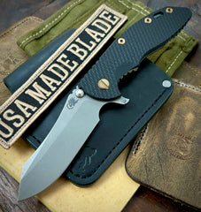 Battled Ammo Can Green Stars & Stripes Hinderer XM-18 3.5" Skinny Skinner Working Finish Ti Black G10 Magnacut Working Finish Blade Bronzed Out HW