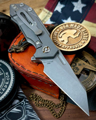 Wharnie Hinderer Half Track Gen 2 OD G10 Working Finish Ti with Working Finish Magnacut Blade