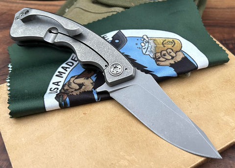 Wilmont Knives Mini PRSA Shred Carbon Fiber Ti Framelock Ti Hardware S35VN Blade - USA MB