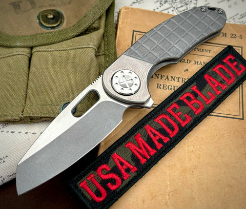 Curtiss Custom Knives F3LT Wharnie Bolstered Frag Mill Ti Polished Hardware S45VN - USA MB
