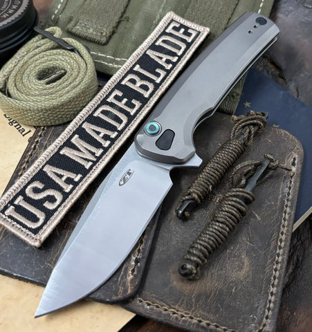 ZT0044 Full Ti Button Lock Flipper S45VN from Zero Tolerance Knives - USA MB