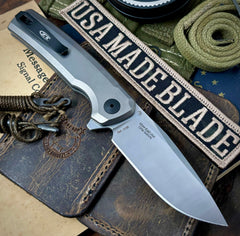 ZT0044 Full Ti Button Lock Flipper S45VN from Zero Tolerance Knives - USA MB