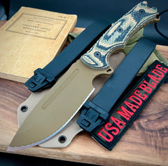Freeman 5" 451 Fixed Blade with Magnacut Steel FDE Blade with Camo G10 - USA MB