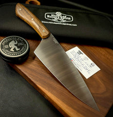 Nicholas Nichols Chef Knife Nitro-V U.S.S. North Carolina Battleship Teak Wood - USA MB