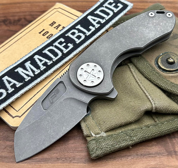 Curtiss Custom Knives F3 Compact Wharny Flipper Smooth Blasted Ti (Magnacut)