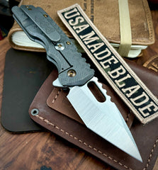 A2D Mark 2 Medium Satin Hiatsu-Rising Grind Magnacut Blade Celtic Knot Ti on Washers - USA MB