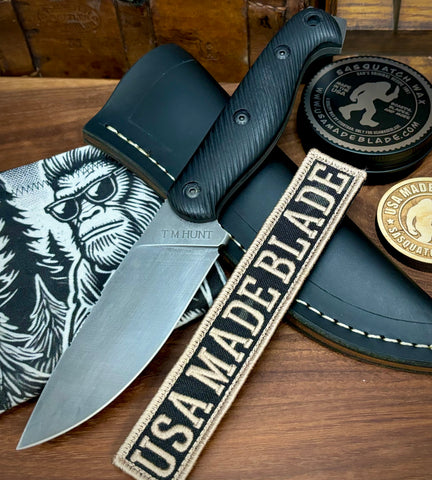 T.M. Hunt Custom Yuma with Black G10 with O1 Steel - USA MB