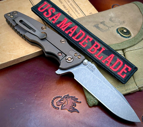 Battle Bronzed Out Hinderer Eklipse 3.5" Spearpoint Battle Bronze Ti FDE G10 Working Finish S45VN Heat Ano Bronzed Out HW