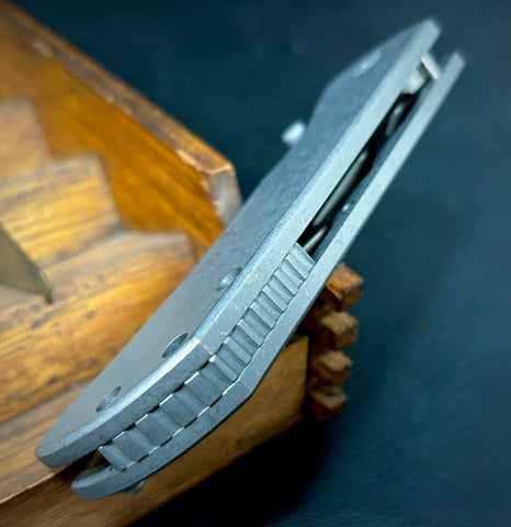 McNees Custom Knives Mac-2 Atomic Ti with Geared Backspacer Magnacut Blade