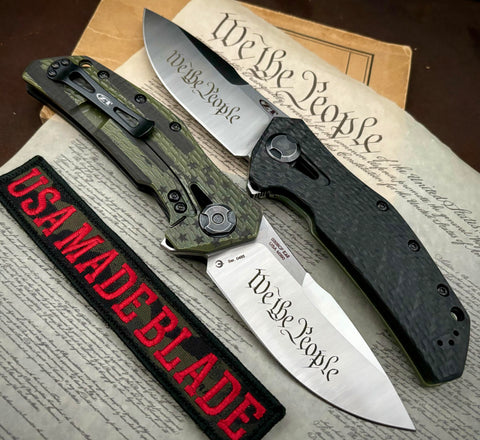ZT0308CF FSS Battled Green Stars and Stripes "We The People"