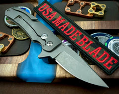 Chelette Custom Knives Gur Full Ti S30V Orange G10 Inlay Ti Hardware - USA MB
