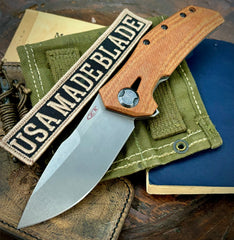 Zero Tolerance ZT0308 with Natural Canvas Micarta LMF Scale - USA MB