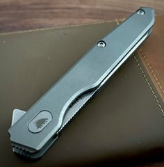 Southern Grind Quill Full Ti Framelock Flipper 14C28N Wharncliffe Blade - USA MB