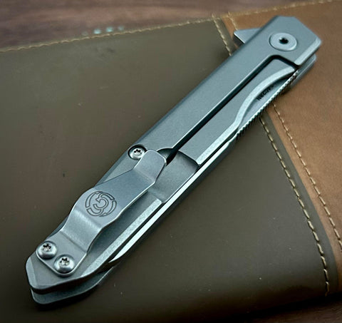 Southern Grind Quill Full Ti Framelock Flipper 14C28N Wharncliffe Blade - USA MB