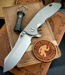 Ripple Full Ti Hinderer XM-18 3.5" Skinny Skinner Bead Blast Ripple Ti  Magnacut Bead Blast Blade and Hardware