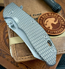 Ripple Full Ti Hinderer XM-18 3.5" Skinny Skinner Bead Blast Ripple Ti  Magnacut Bead Blast Blade and Hardware