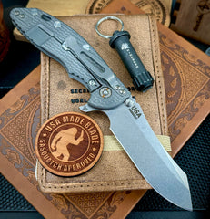 Ripple Full Ti Hinderer XM-18 3.5" Skinny Skinner Working Finish Ripple Ti  Magnacut Stonewashed Blade