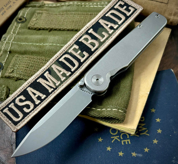 Tactile Knives Rockwall Thumbstud Ti Liner Lock in Magnacut