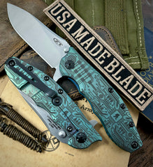 ZT0562TI Full Ti with Anodized Engraved Circuit Squatch and Magnacut Blade - USA MB