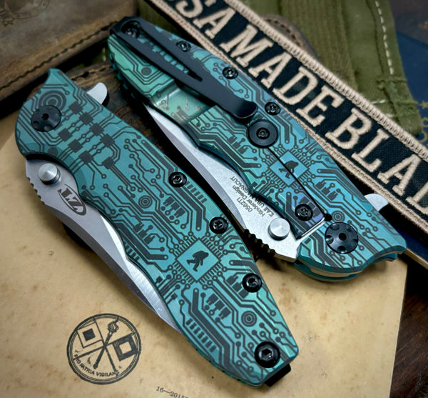 ZT0562TI Full Ti with Anodized Engraved Circuit Squatch and