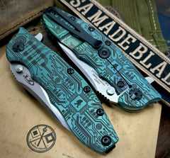 ZT0562TI Full Ti with Anodized Engraved Circuit Squatch and Magnacut Blade - USA MB