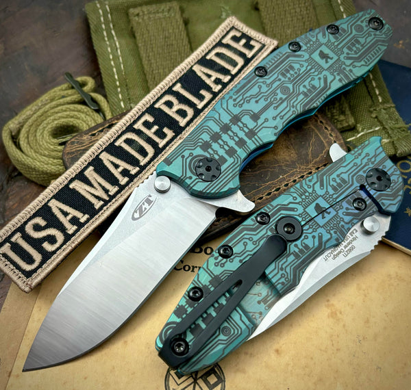 ZT0562TI Full Ti with Anodized Engraved Circuit Squatch and