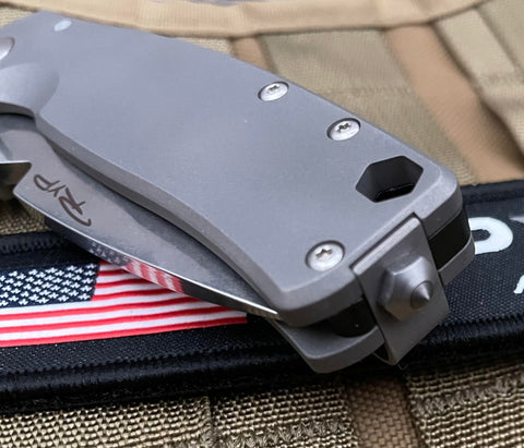 DPX Hest Folder Urban Titanium Framelock S35VN Blade - USA Made Blade