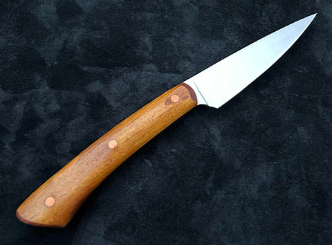 Nicholas Nichols Large Paring Knife with Oak Handles, Copper Pins and Nitro-V - USA MB