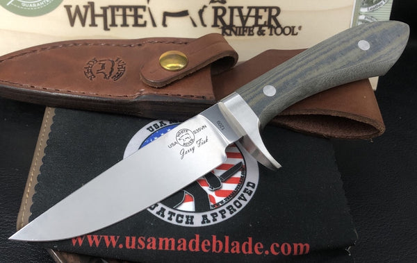 White River Knives Sendero Classic OD and Black Linen Micarta