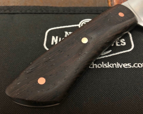 Nicholas Nichols Chef Knife Wenge with Copper Pins Nitro-V - USA Made Blade