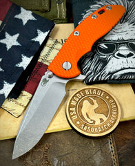 Hinderer XM-18 3.25 Spearpoint Orange G10 Working Finish Ti and Stonewashed S45VN Blade