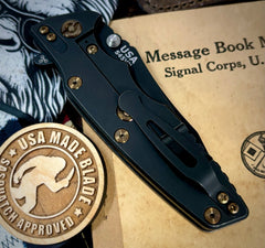 Hinderer Eklipse 3.5" Spearpoint FDE G10 Battle Black Ti and Battle Black S45VN Blade with Bronzed Out HW - USA MB