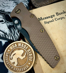 Hinderer Eklipse 3.5" Spearpoint FDE G10 Battle Black Ti and Battle Black S45VN Blade with Bronzed Out HW - USA MB