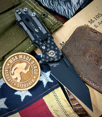 Battled Stars & Streuos Wharnie Hinderer Half Track Gen 2 Full Ti Battle Black Handles with Battle Black Magnacut Blade