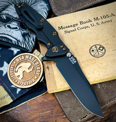 Hinderer Eklipse 3.5" Spearpoint FDE G10 Battle Black Ti and Battle Black S45VN Blade with Bronzed Out HW - USA MB