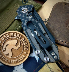 Battled Stars & Streuos Wharnie Hinderer Half Track Gen 2 Full Ti Battle Black Handles with Battle Black Magnacut Blade