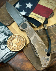 Bronze Spartan Blades Harsey Folder Sasquatch V2 Special Edition with Chad Nichols Dama - USA MB