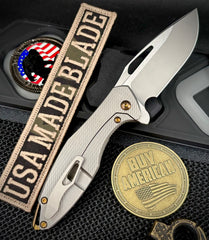 Koenig Mini Arius with M390 Burnished Blade Corda Ti and Bronze Ti Hardware MA111511331