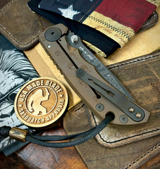 Bronze Spartan Blades Harsey Folder Sasquatch V2 Special Edition with Chad Nichols Dama - USA MB