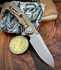 Project X Sheepsfoot Coyote G10 Bronze Ti with Stonewashed Magnacut Blade