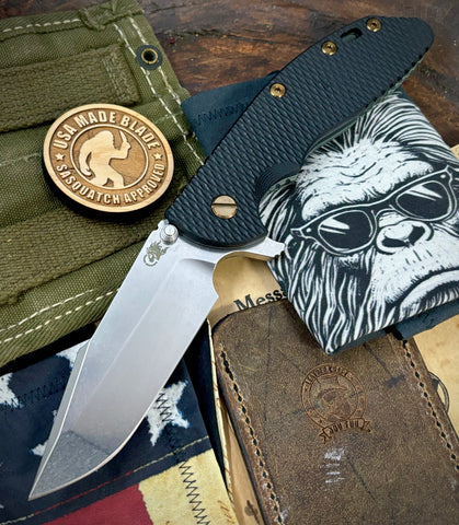 Topo Ammo Can Green Hinderer XM-24 Harpoon Spanto Black G10 Anodized Working Finish Ti and S45VN Working Finish Blade with Sasquatch Clip