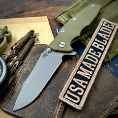 Hinderer Eklipse 3.5" Spearpoint OD Green G10 Battle Bronze Ti Working Finish S45VN Blade