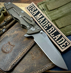 Hinderer Eklipse 3.5" Spearpoint OD Green G10 Battle Bronze Ti Working Finish S45VN Blade