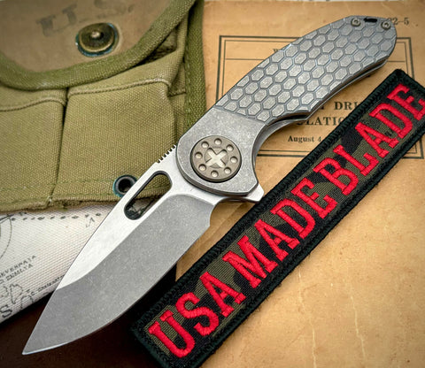 Curtiss Custom Knives F3LT Slicer Bolstered Hex Mill Ti bronze Hardware S45VN - USA MB