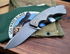 Wilmont Knives Mini PRSA with Copper Pivot Collar Ti Hardware S35VN - USA MB