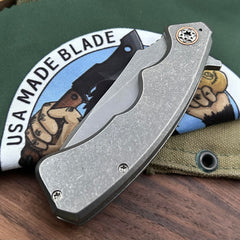 Wilmont Knives Mini PRSA with Copper Pivot Collar Ti Hardware S35VN - USA MB