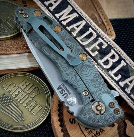 Topo Ammo Can Green Hinderer XM-18 3.25 Spanto OD Green G10 Working Finish Topo Ti Magnacut Working Finish Blade and Sasquatch Clip - USA MB