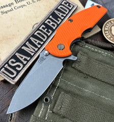 Ammo Can Green Hinderer Jurassic Hollow Ground Slicer Orange G10 ACG Ti Magnacut Working Finish Blade Bronzed Out HW